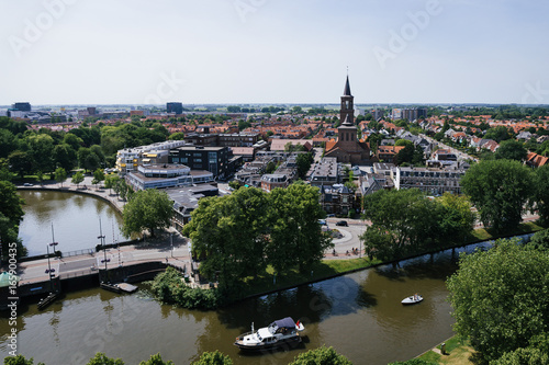 A bird's-eye view on Leeuwarden, the Netherlands