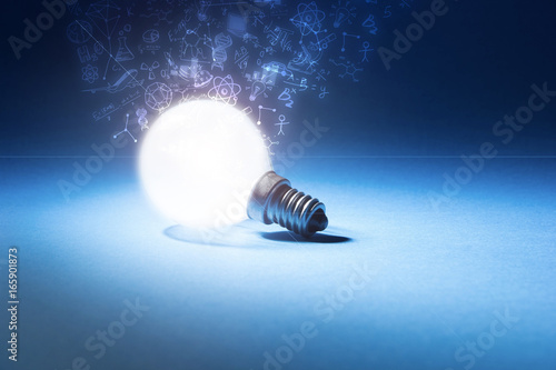 lampadina, luce, concetto, elettricità