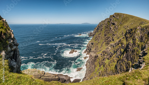 Bray Head and the Atlantic ocean on Valentia island, Ireland photo