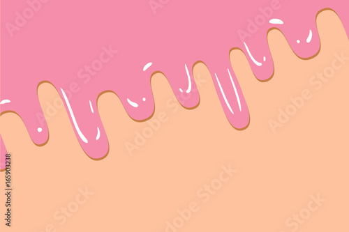 Ice cream glaze with drip cream