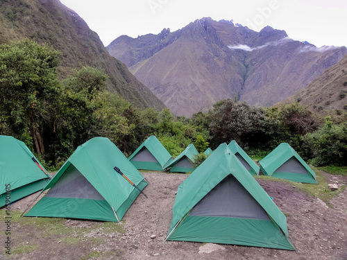 Camp in the Andes