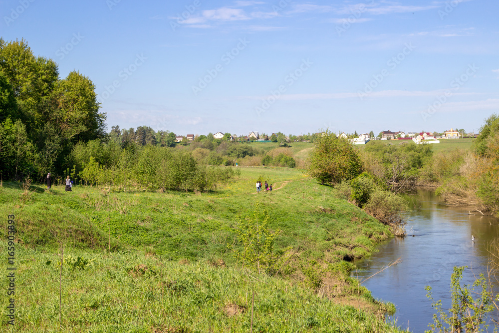 Obraz premium Rustic country view. Out of town. Kaluzhskiy region, Potresovo village 