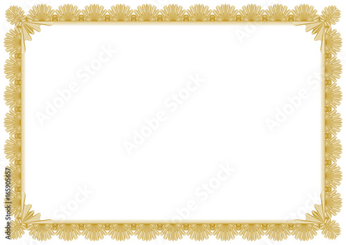 Classic Gold border frame editable vector