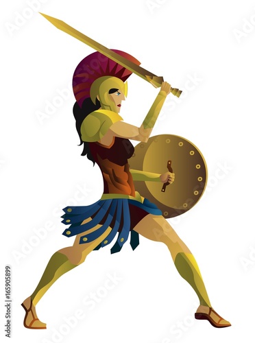 trojan warrior greek woman