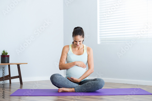 Pregnancy yoga exercise