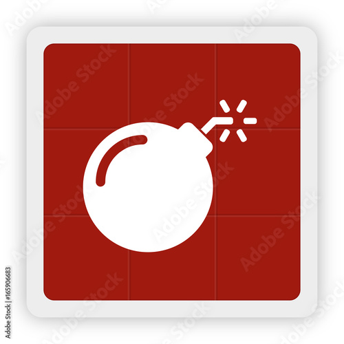 Red Icon Schaltfläche - Bombe