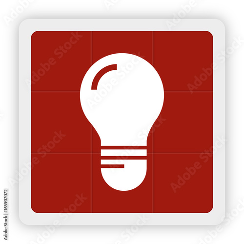 Red Icon Schaltfläche - Glühbirne
