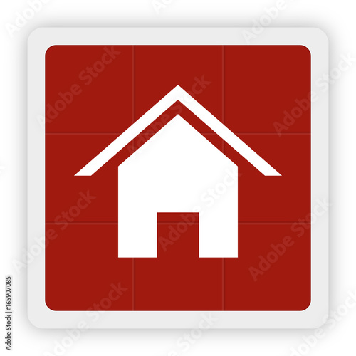 Red Icon Schaltfläche - Haus