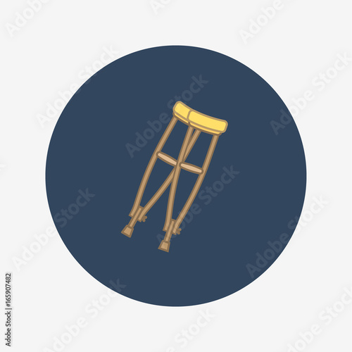 Crutches modern icon