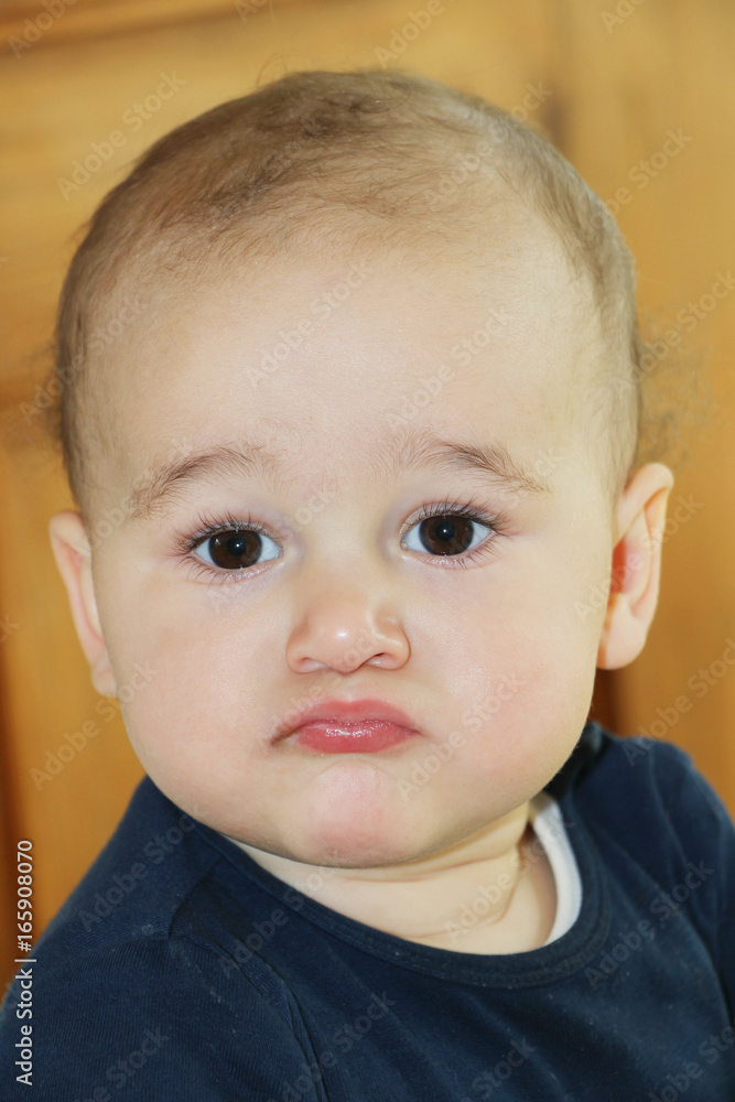 Portrait of brunette toddler 