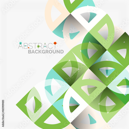 Cut paper circles, mosaic mix geometric pattern design