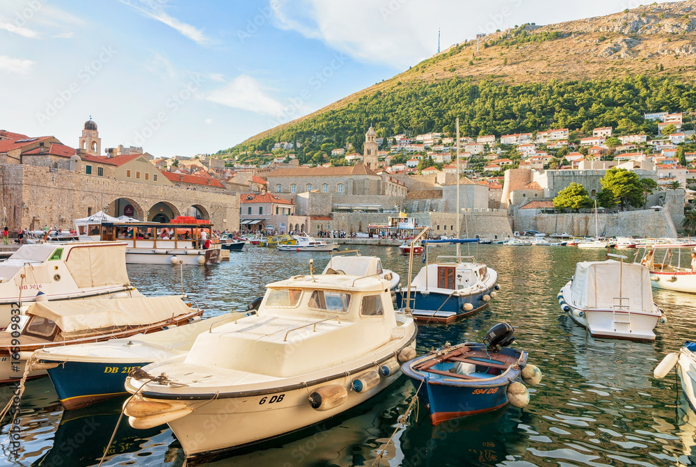 SailBoats in Old port of Dubrovnik