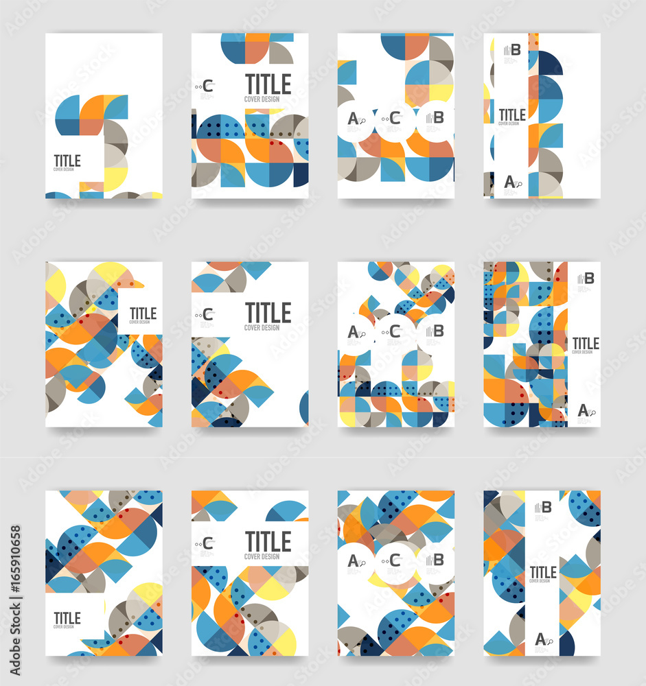 Fototapeta premium Set of brochure cover templates