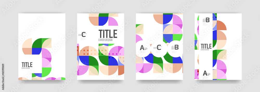 Set of brochure cover templates Set of brochure cover templates
