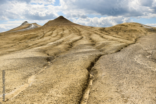 Mud volcanoes also known as mud domes in summer season