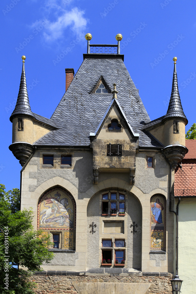 Mitteltor gate at Castle Hill, Meissen, Saxony