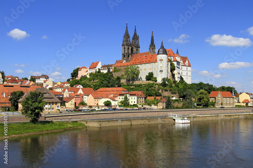 Elbe river and Castle in Meissen, Saxony