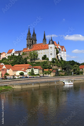 Elbe river and Castle in Meissen  Saxony