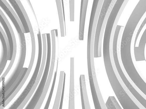 Fototapeta Naklejka Na Ścianę i Meble -  Abstract White Round Circles Pattern Background