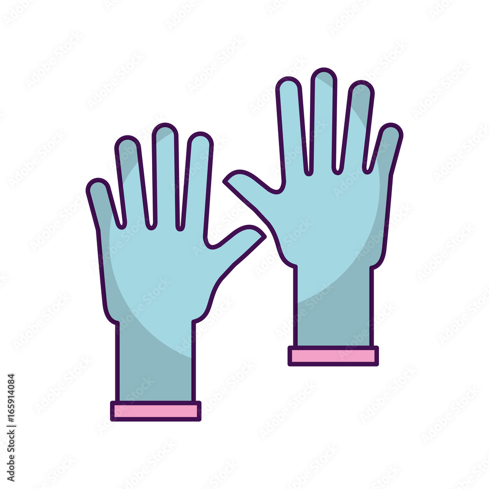 rubber gloves isolated icon rubber gloves isolated icon