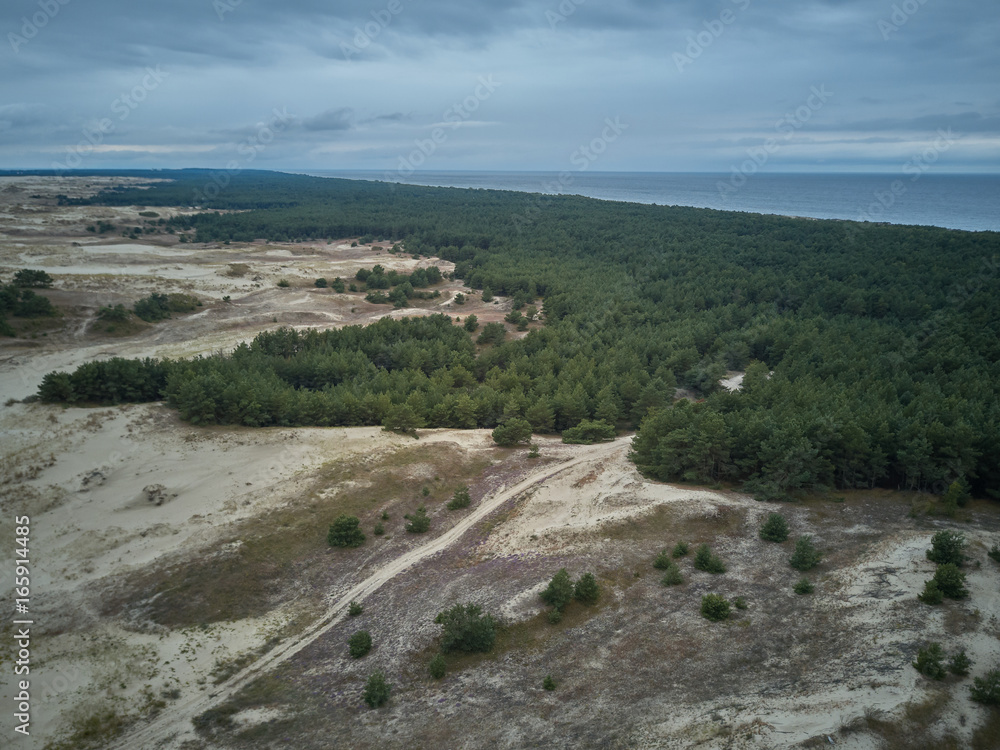 Aerial view of Curonian Spit.