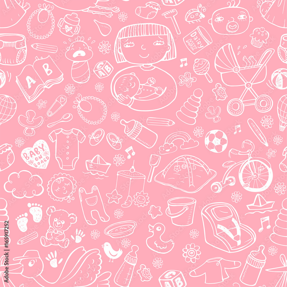 Seamless background Baby Care Seamless background Baby Care