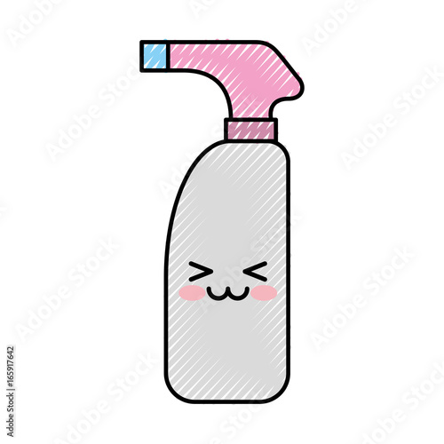 Bottle with sprinkler kawaii character