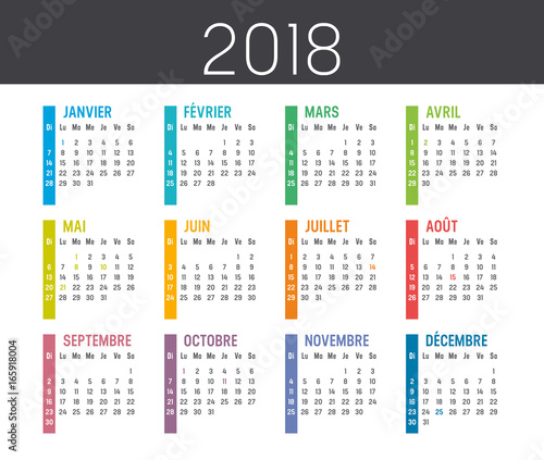 Calendrier Agenda 2018