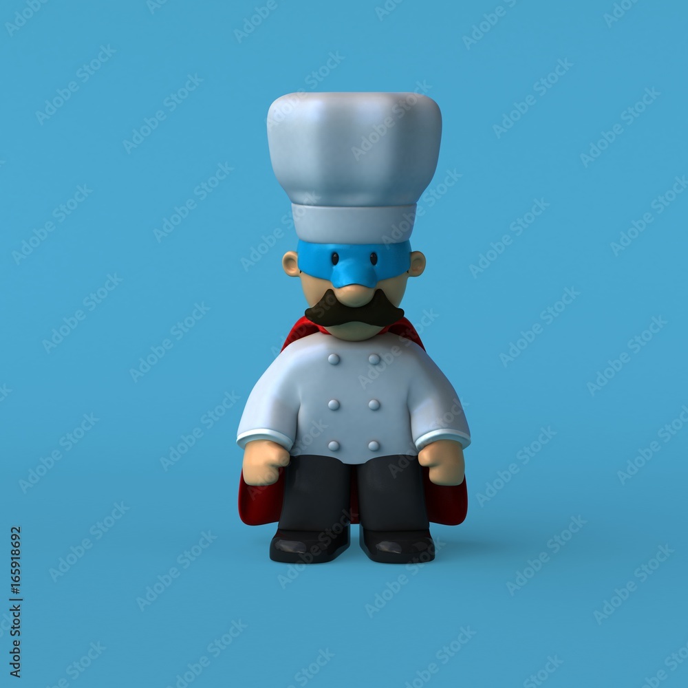 Fototapeta premium Fun chef - 3D Illustration