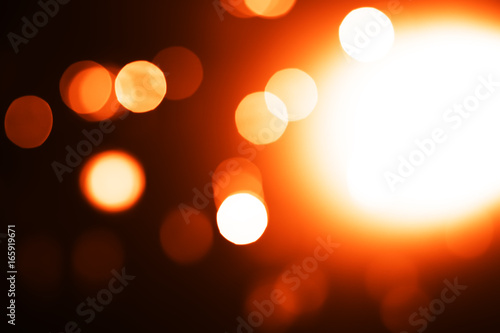 Orange light leak bokeh background
