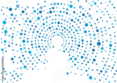 abstract vector background with blue circles isolated on white