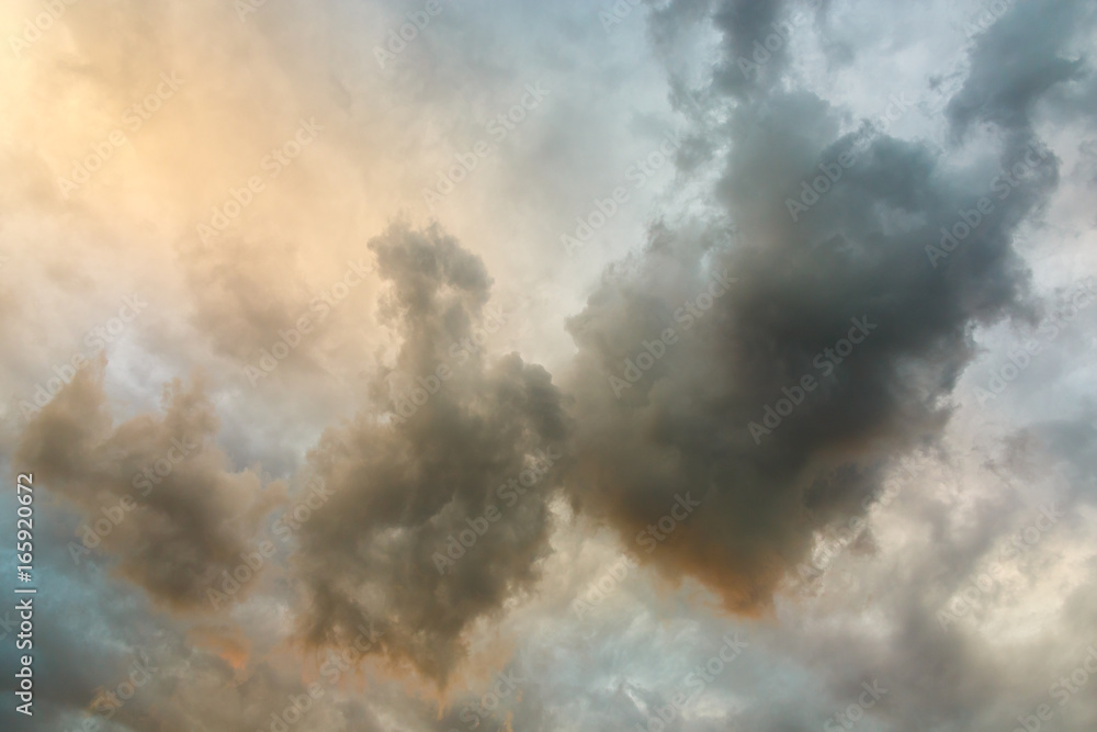 The sky with clouds is photographed in Russia during sunset. The sky with clouds is photographed in Russia during sunset.