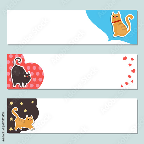 Set of banners.