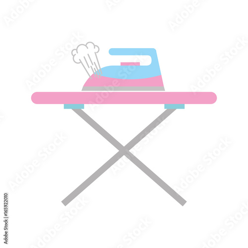 ironing board with iron