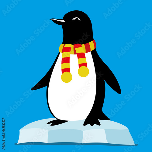 Penguin on the ice floe.