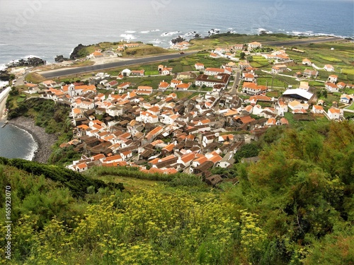 Vila do Corvo village and airstrip, Corvo island, The Azores photo