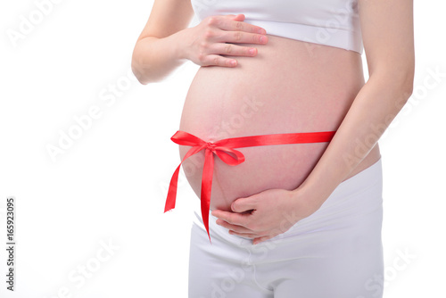 Wallpaper Mural Pregnant woman with a cream tube Torontodigital.ca