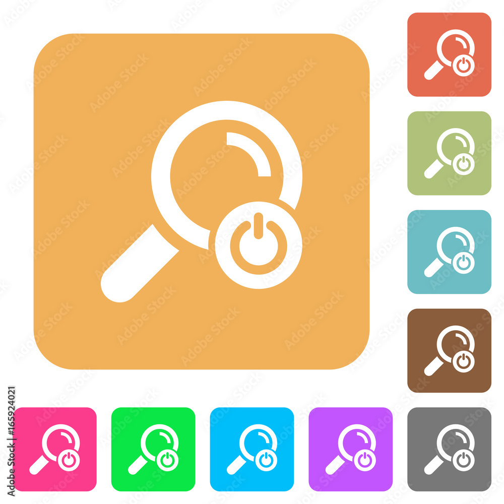 Exit from search rounded square flat icons Exit from search rounded square flat icons