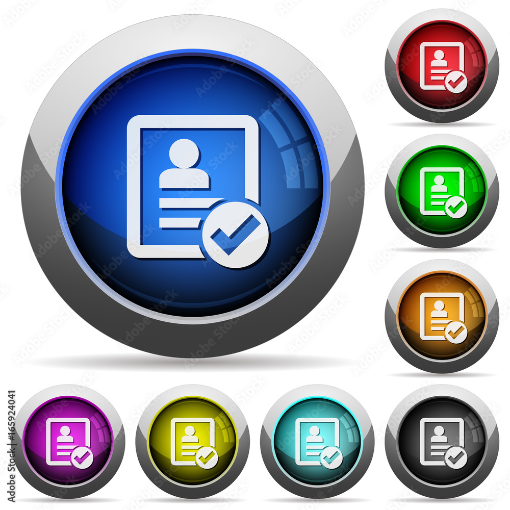 Contact ok round glossy buttons Contact ok round glossy buttons