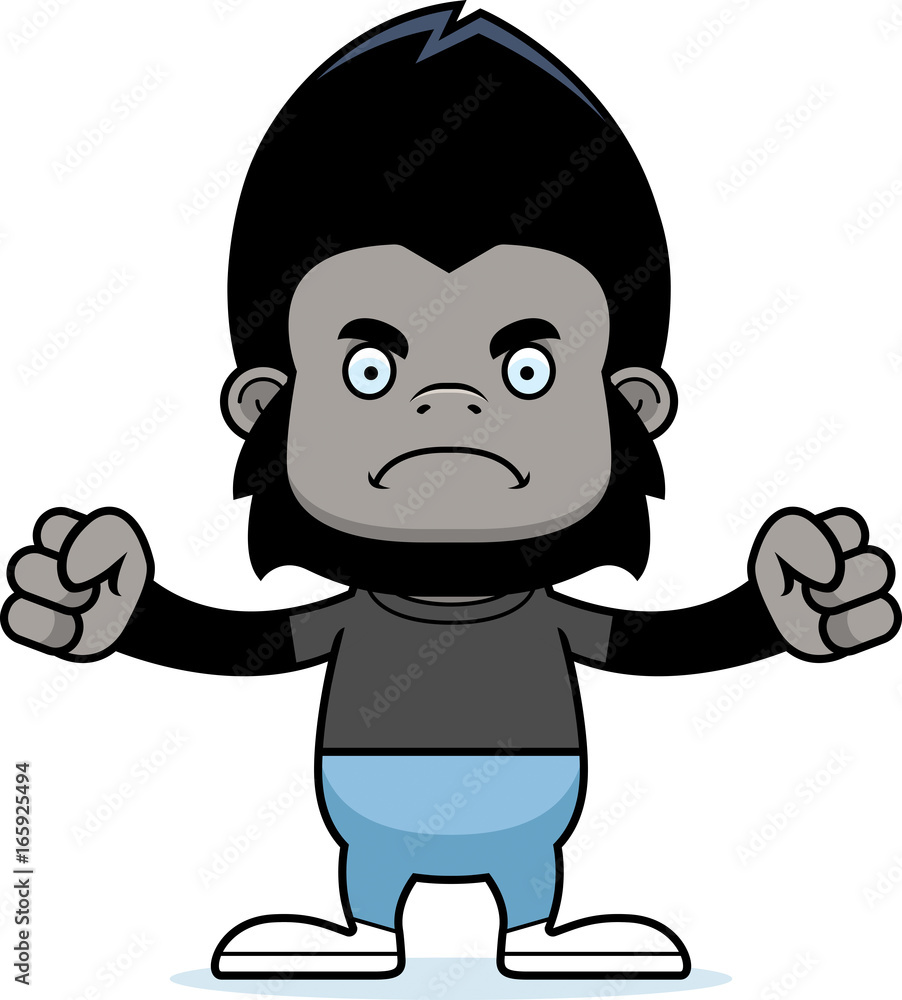 Cartoon Angry Gorilla