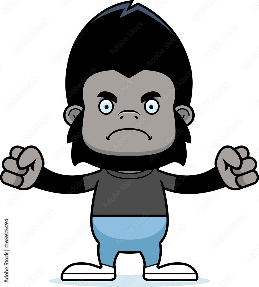 Cartoon Angry Gorilla Cartoon Angry Gorilla