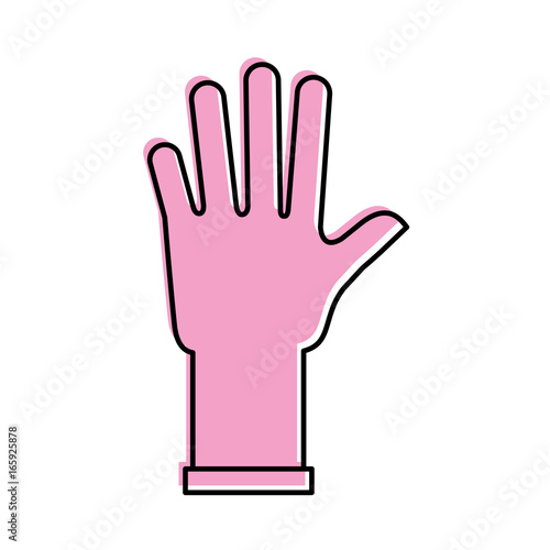 rubber gloves isolated icon
