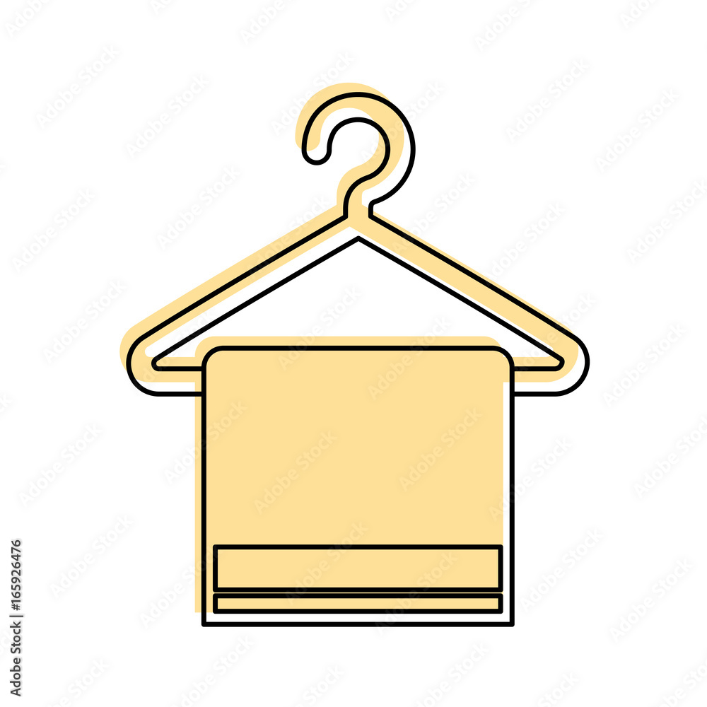 Laundry garments hanging icon Laundry garments hanging icon