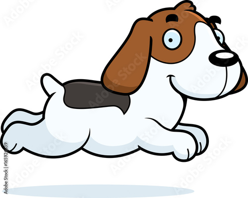 Cartoon Beagle Running
