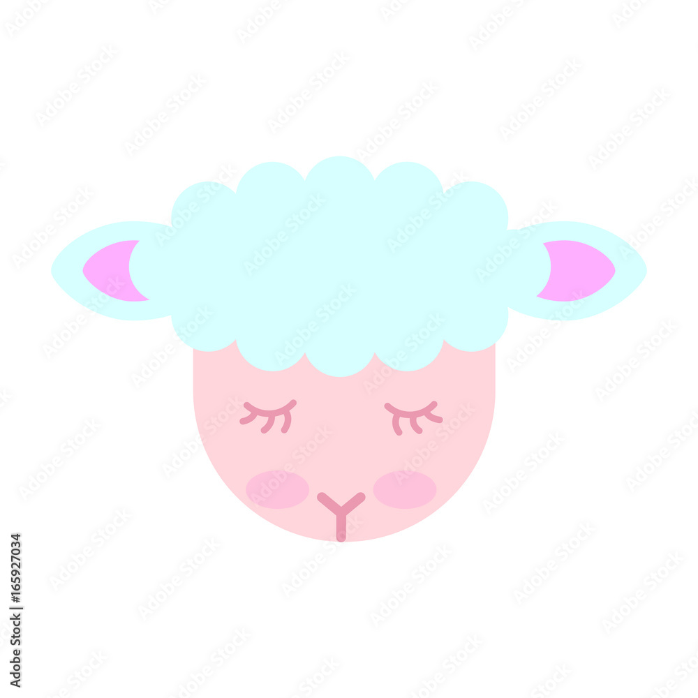 Cute lamb character icon Cute lamb character icon