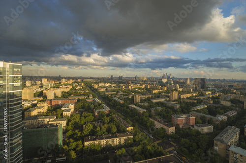 aerial view of moscow russia