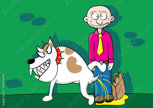 funny aggressive dog urinating marking territory problem
