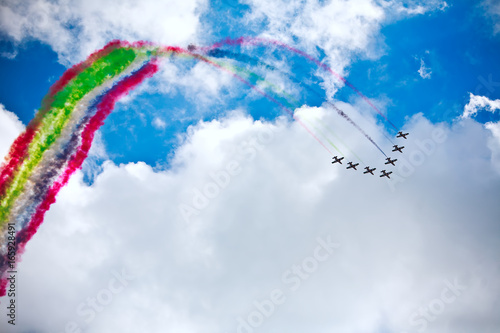 air show in a summer day