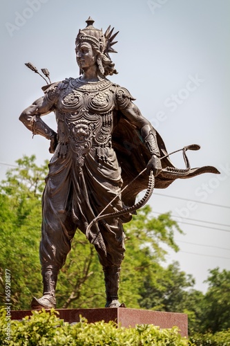 Statue of the great archer Arjuna