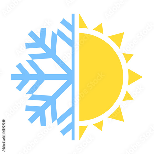 winter and summer icon. Vector illustration